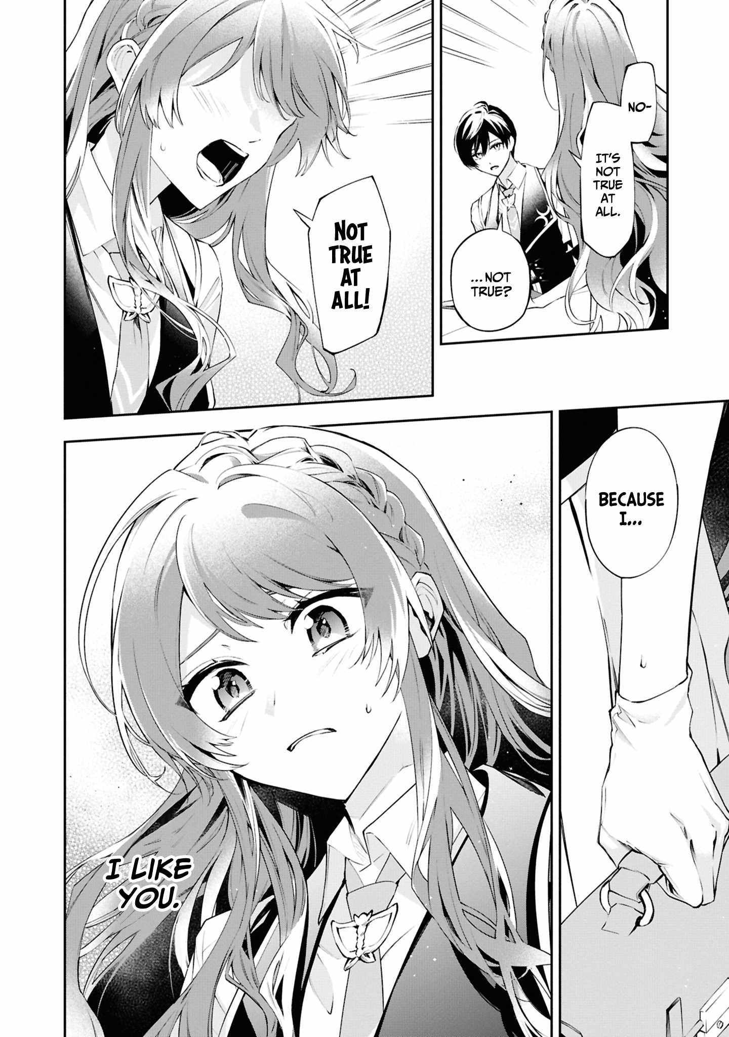 If the villainess and the villain were to meet and fall in love ~It seems the shunned heroine who formed a contract with an unnamed spirit is fighting with the nobleman yet again~ Chapter 24 page 21 - 