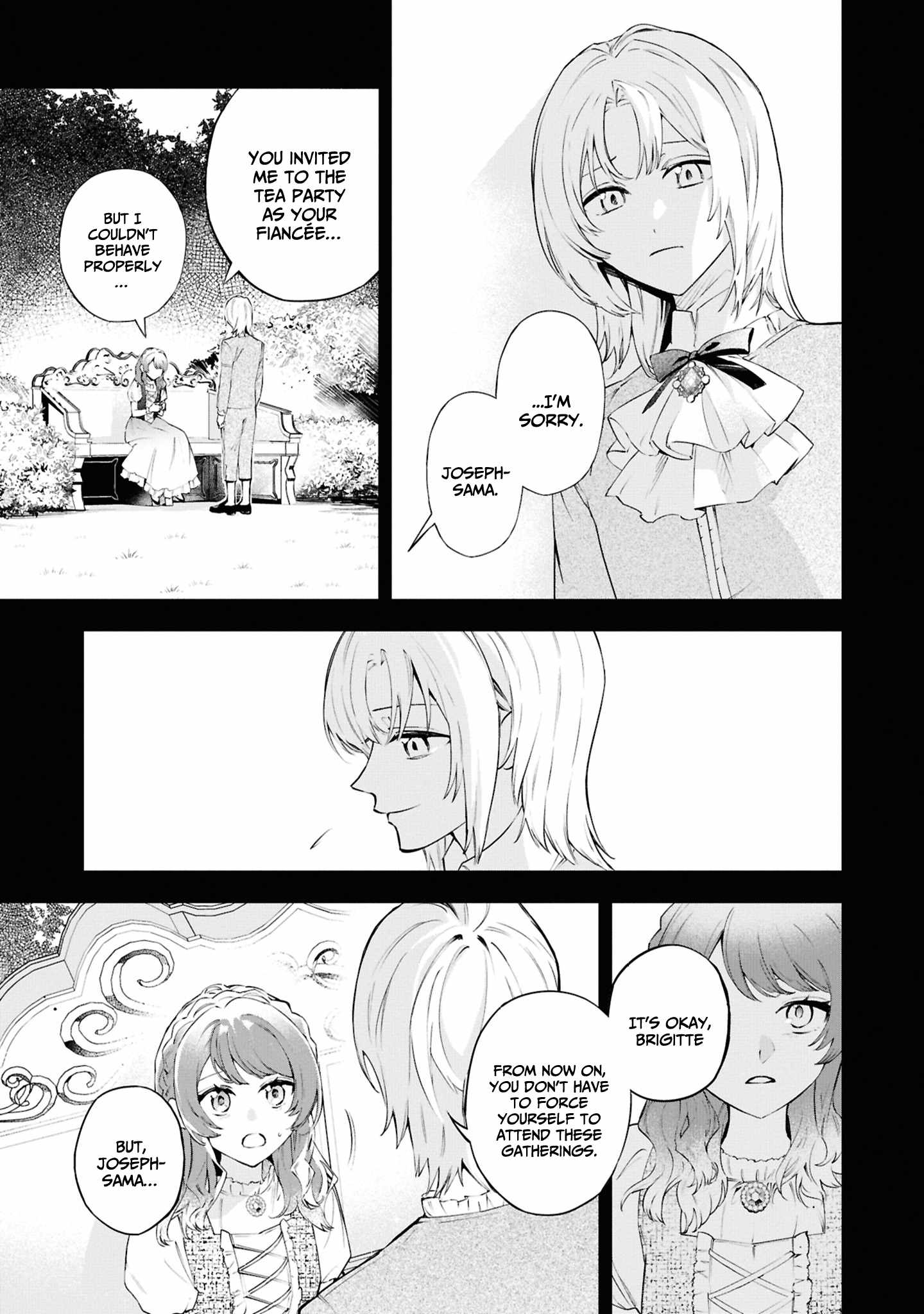 If the villainess and the villain were to meet and fall in love ~It seems the shunned heroine who formed a contract with an unnamed spirit is fighting with the nobleman yet again~ Chapter 24 page 4 - 