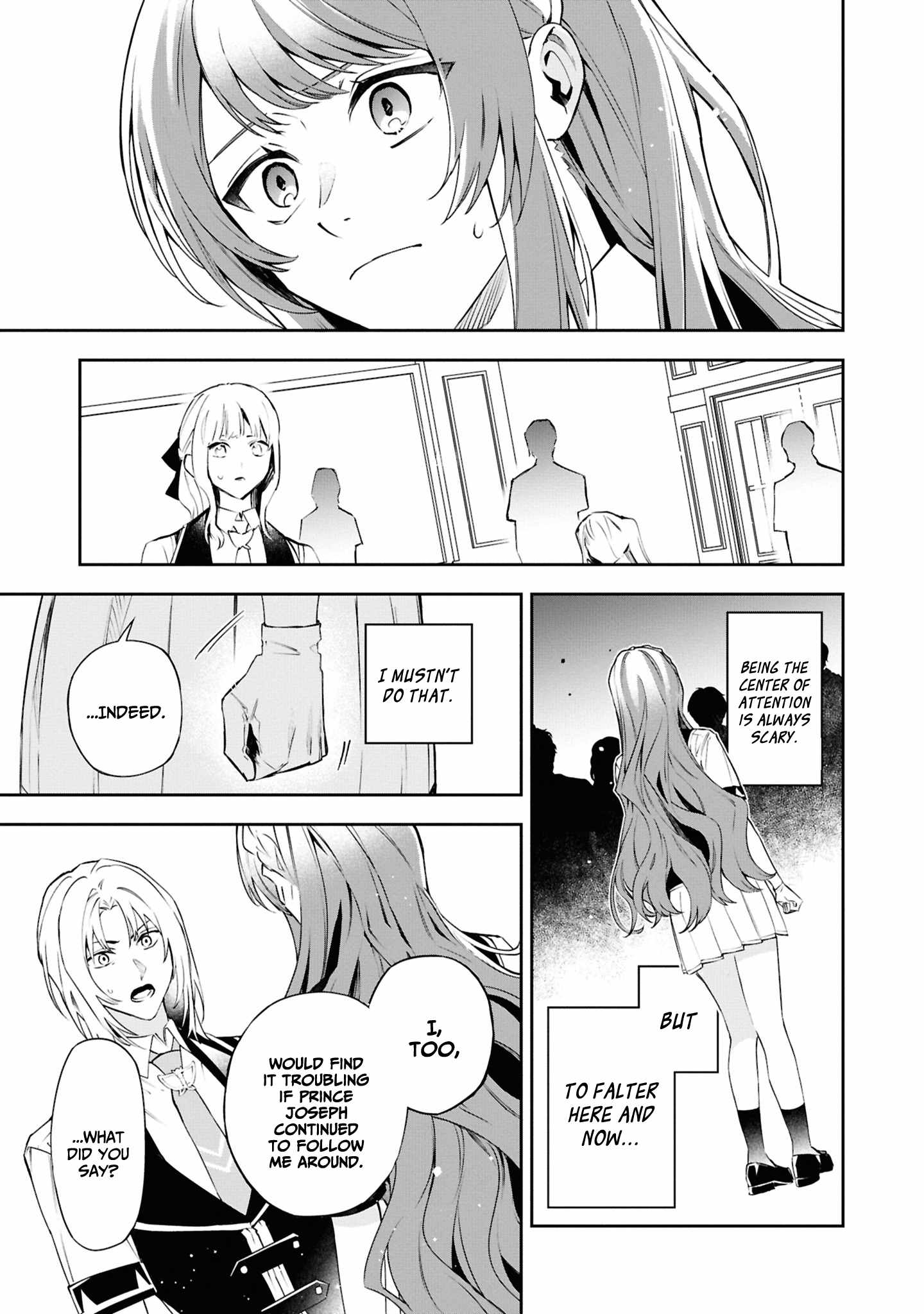 If the villainess and the villain were to meet and fall in love ~It seems the shunned heroine who formed a contract with an unnamed spirit is fighting with the nobleman yet again~ Chapter 25 page 26 - 