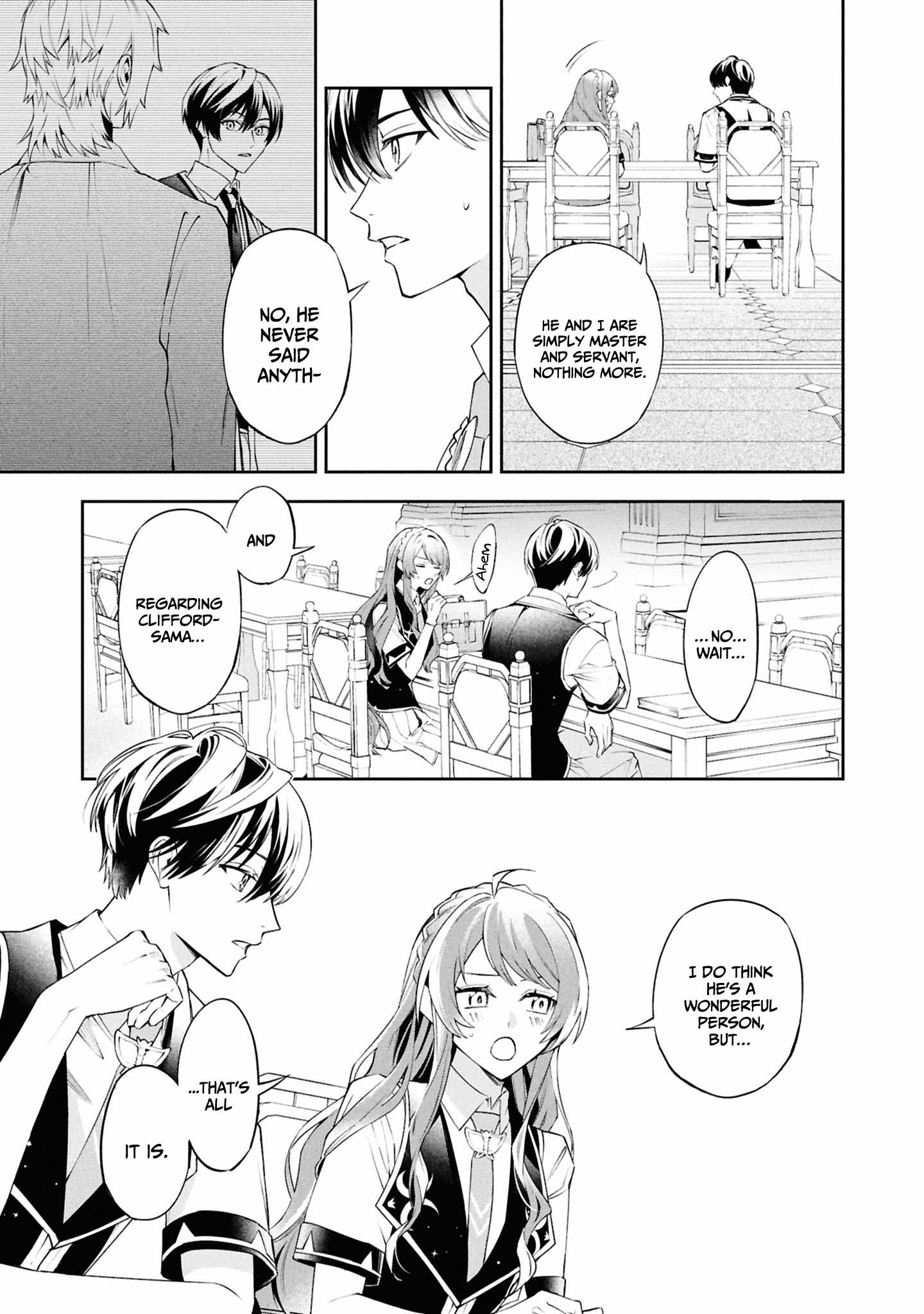 If the villainess and the villain were to meet and fall in love ~It seems the shunned heroine who formed a contract with an unnamed spirit is fighting with the nobleman yet again~ Chapter 26 page 20 - 