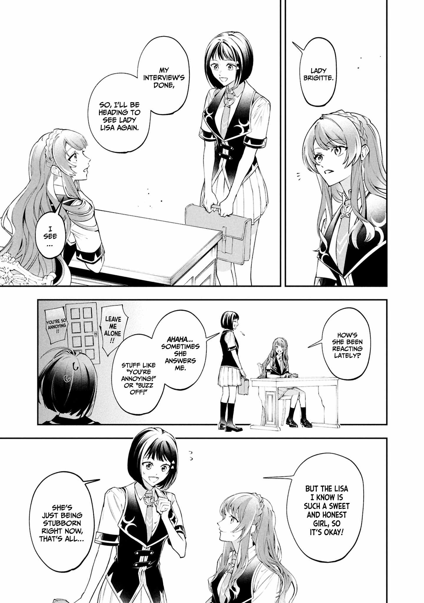 If the villainess and the villain were to meet and fall in love ~It seems the shunned heroine who formed a contract with an unnamed spirit is fighting with the nobleman yet again~ Chapter 27 page 12 - 