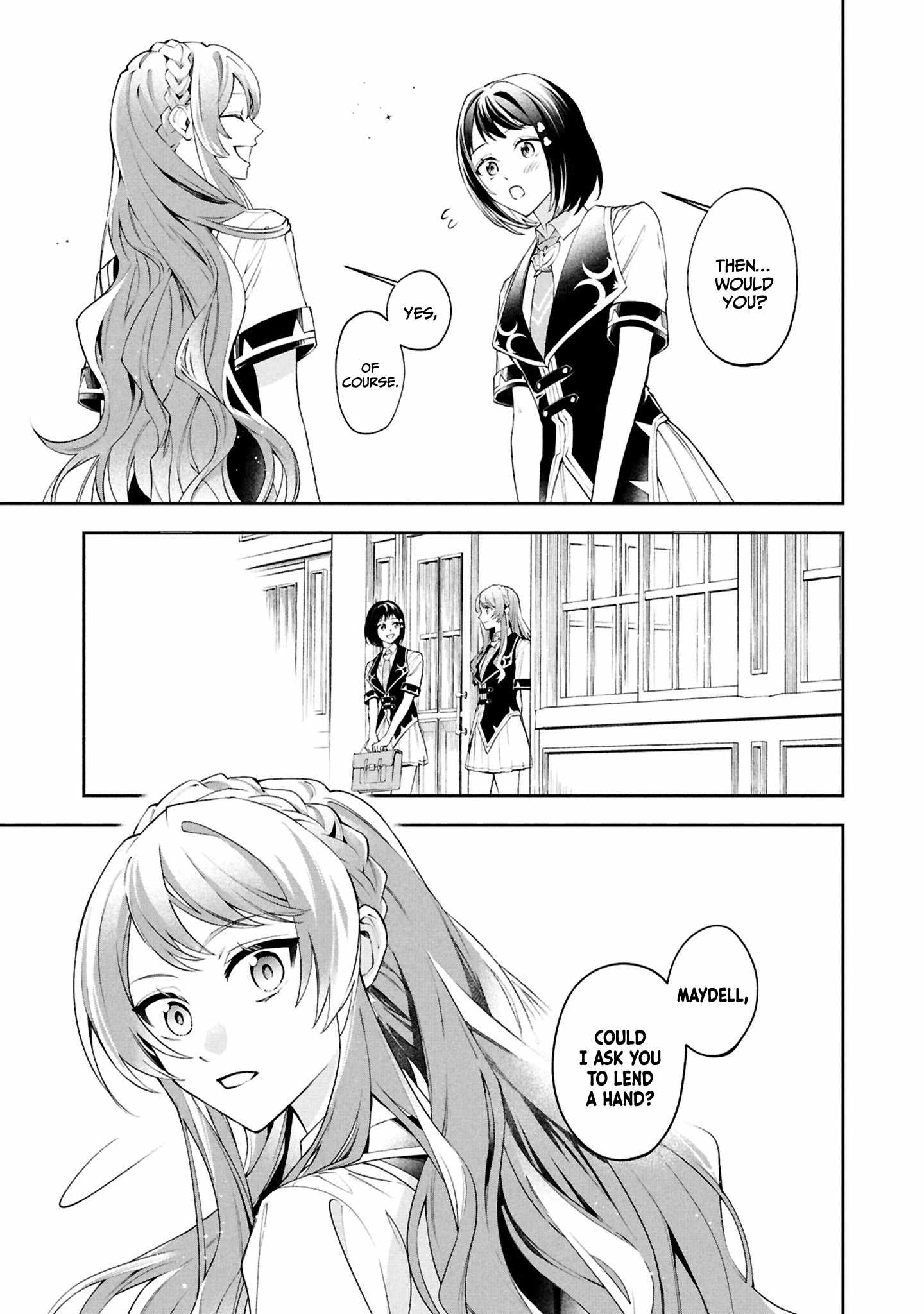 If the villainess and the villain were to meet and fall in love ~It seems the shunned heroine who formed a contract with an unnamed spirit is fighting with the nobleman yet again~ Chapter 27 page 14 - 