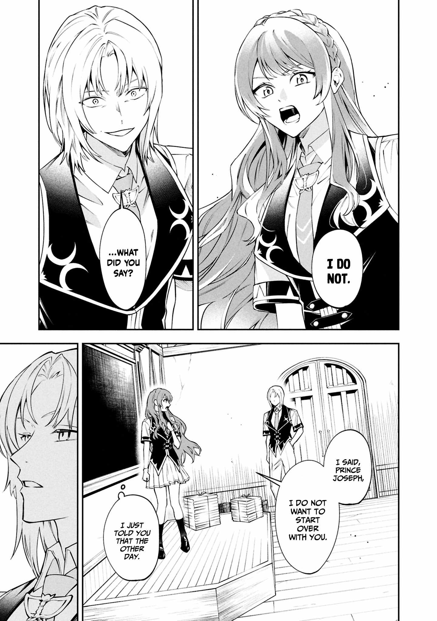 If the villainess and the villain were to meet and fall in love ~It seems the shunned heroine who formed a contract with an unnamed spirit is fighting with the nobleman yet again~ Chapter 27 page 24 - 