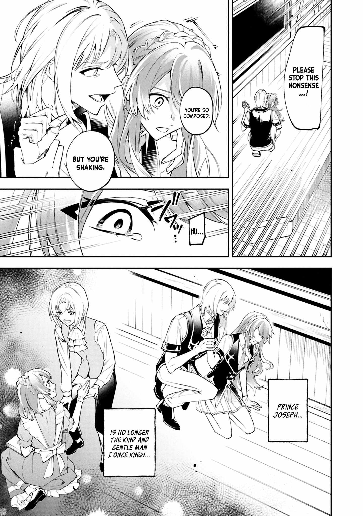 If the villainess and the villain were to meet and fall in love ~It seems the shunned heroine who formed a contract with an unnamed spirit is fighting with the nobleman yet again~ Chapter 27 page 28 - 