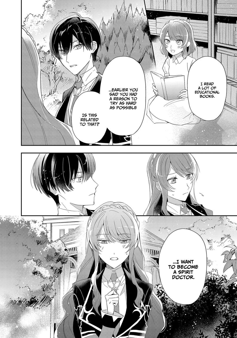 If the villainess and the villain were to meet and fall in love ~It seems the shunned heroine who formed a contract with an unnamed spirit is fighting with the nobleman yet again~ Chapter 4 page 21 - 