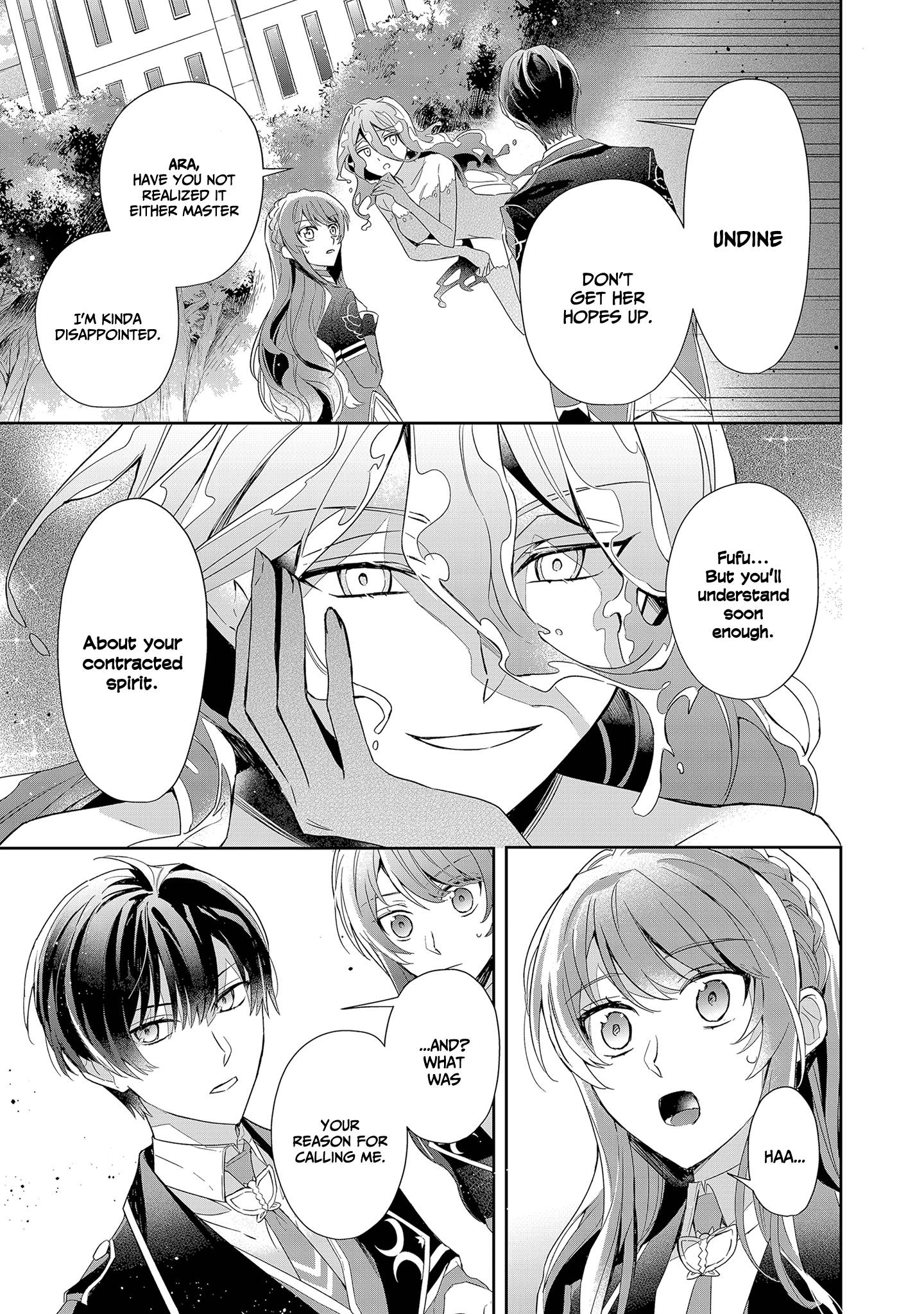 If the villainess and the villain were to meet and fall in love ~It seems the shunned heroine who formed a contract with an unnamed spirit is fighting with the nobleman yet again~ Chapter 5 page 12 - 