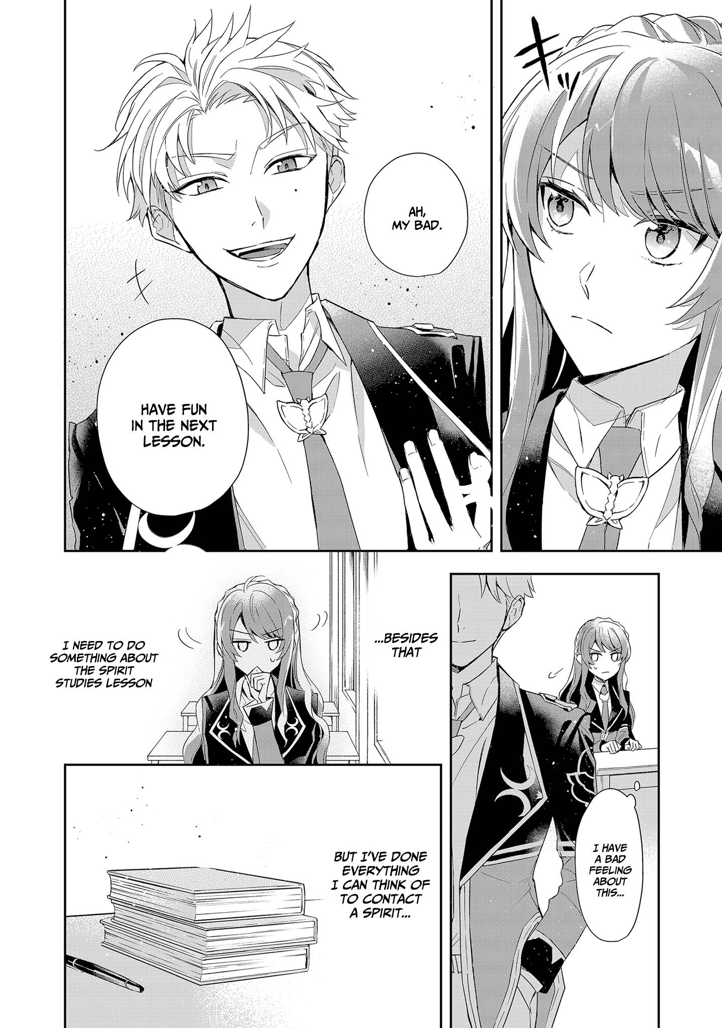 If the villainess and the villain were to meet and fall in love ~It seems the shunned heroine who formed a contract with an unnamed spirit is fighting with the nobleman yet again~ Chapter 5 page 5 - 