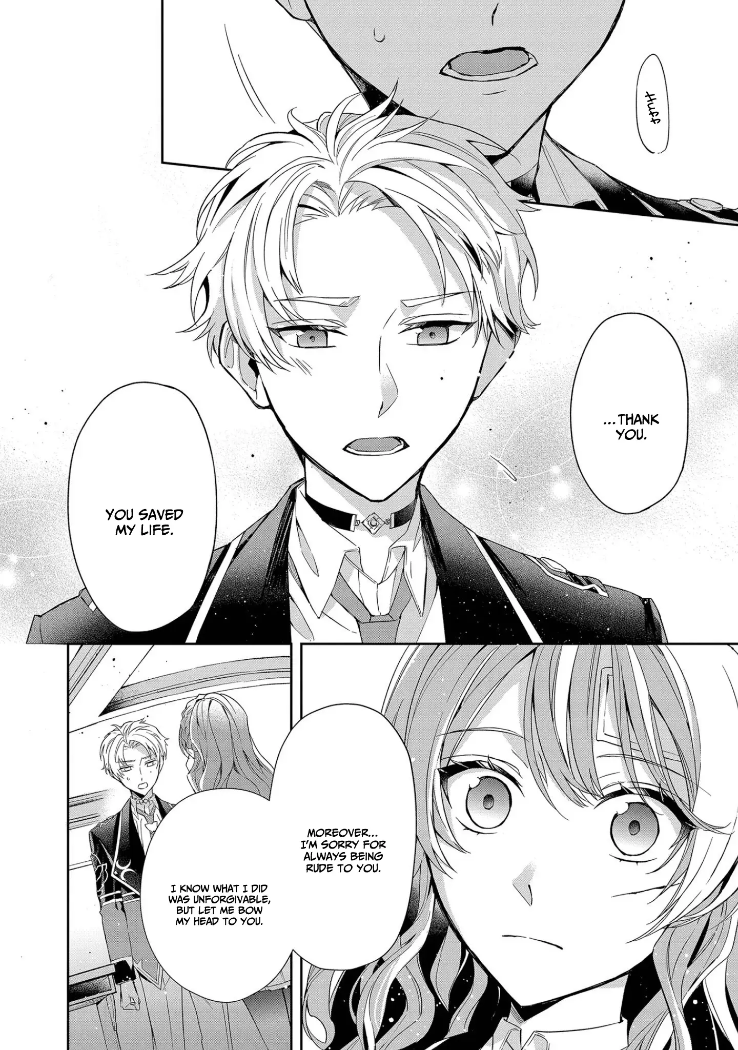 If the villainess and the villain were to meet and fall in love ~It seems the shunned heroine who formed a contract with an unnamed spirit is fighting with the nobleman yet again~ Chapter 7 page 24 - 