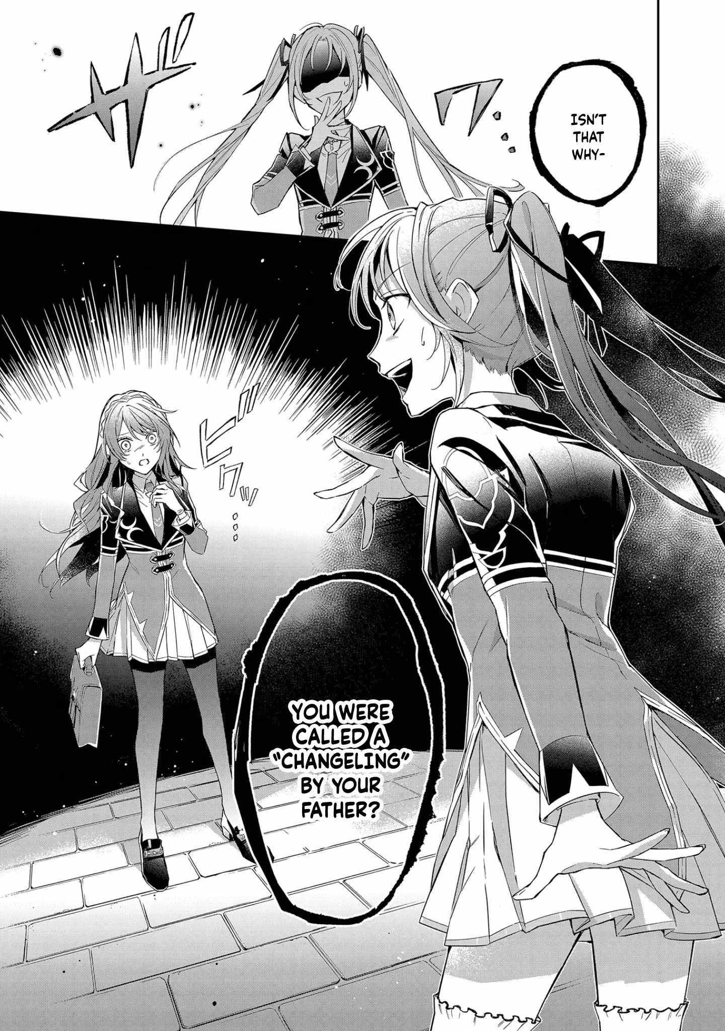 If the villainess and the villain were to meet and fall in love ~It seems the shunned heroine who formed a contract with an unnamed spirit is fighting with the nobleman yet again~ Chapter 9 page 2 - 