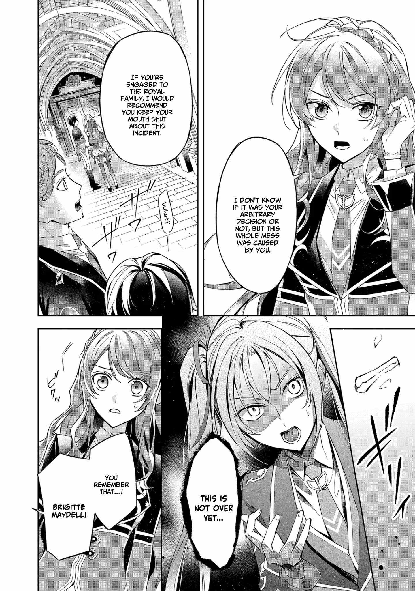 If the villainess and the villain were to meet and fall in love ~It seems the shunned heroine who formed a contract with an unnamed spirit is fighting with the nobleman yet again~ Chapter 9 page 17 - 