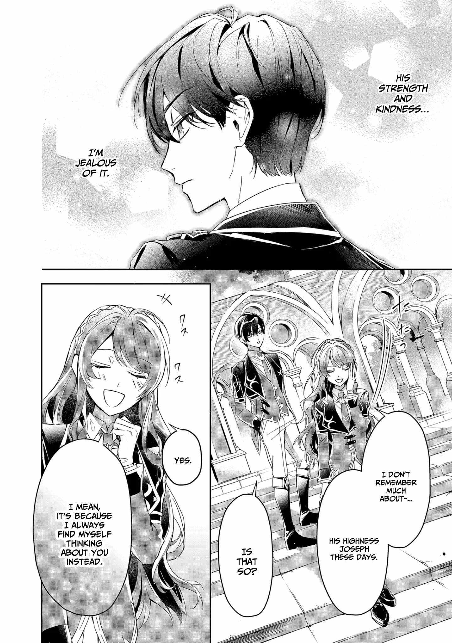 If the villainess and the villain were to meet and fall in love ~It seems the shunned heroine who formed a contract with an unnamed spirit is fighting with the nobleman yet again~ Chapter 9 page 21 - 