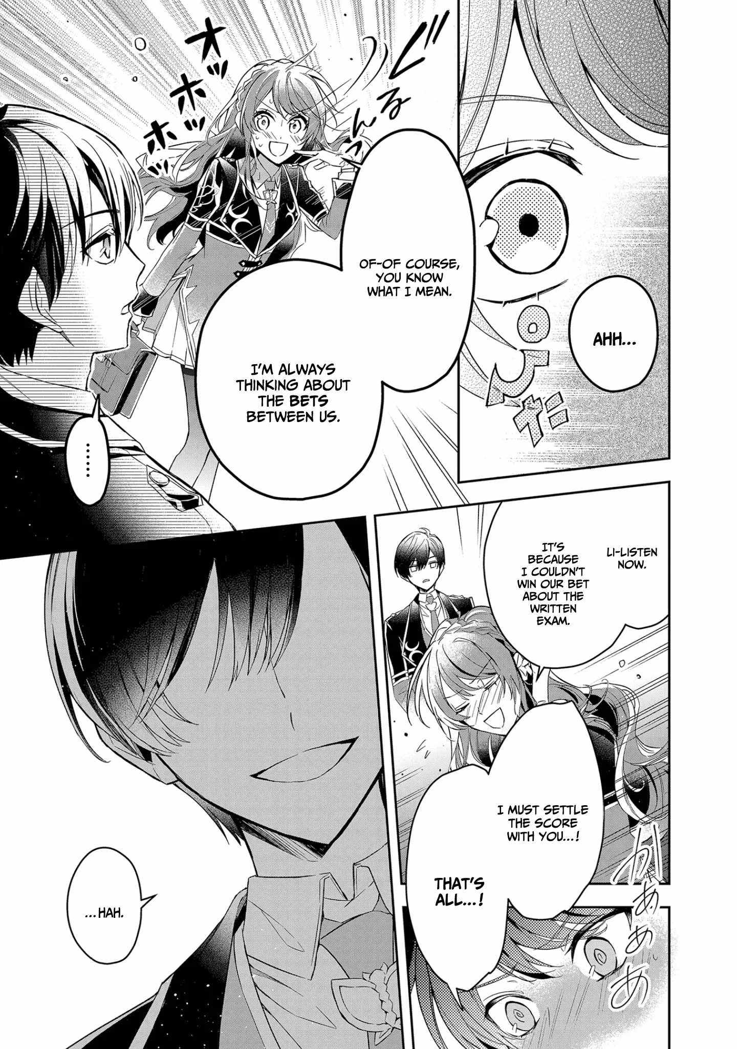 If the villainess and the villain were to meet and fall in love ~It seems the shunned heroine who formed a contract with an unnamed spirit is fighting with the nobleman yet again~ Chapter 9 page 22 - 