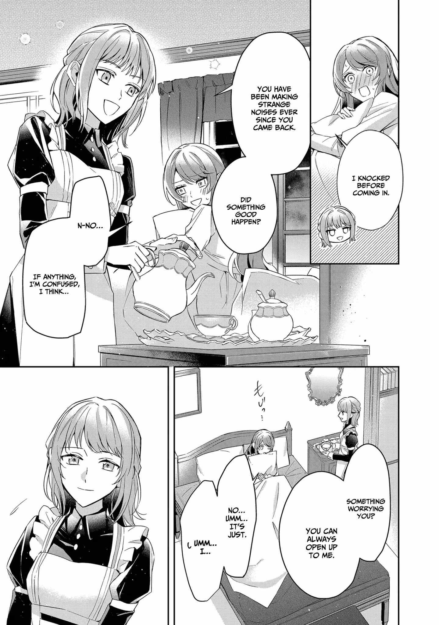 If the villainess and the villain were to meet and fall in love ~It seems the shunned heroine who formed a contract with an unnamed spirit is fighting with the nobleman yet again~ Chapter 9 page 28 - 