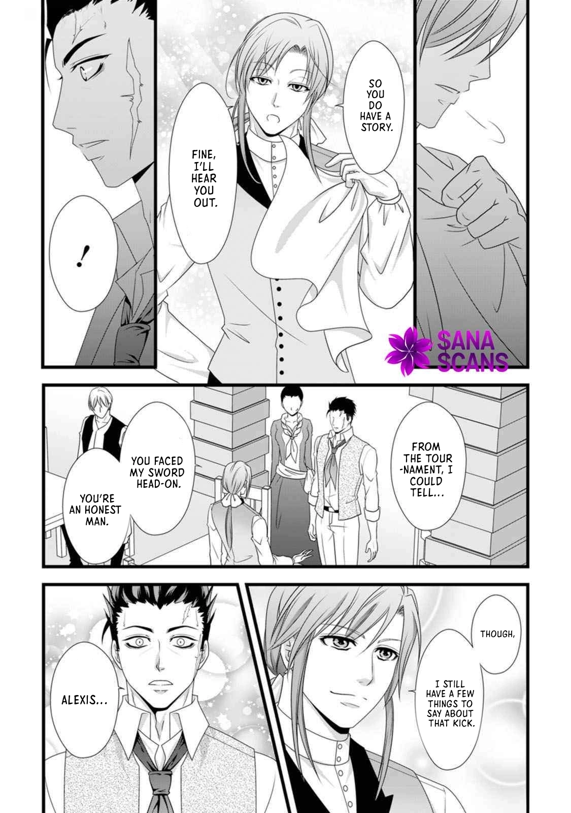 Ikatsui Kao de Kyouaku Kishi Danchou to Osorerareru Koushaku-sama no Saigo no Konkatsu Aite wa Shakoukai no Maboroshi no Hana deshita Chapter 17 page 9 - 