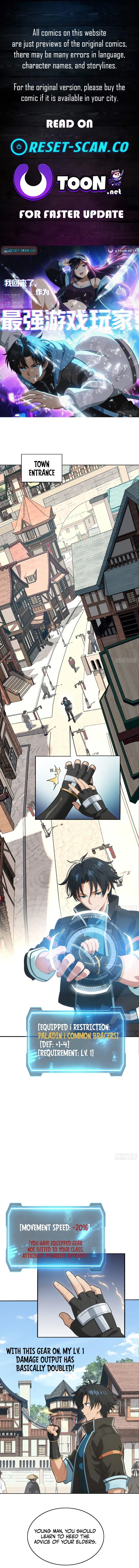 I’m Back, as the Strongest Gamer! Chapter 4 page 1 - 