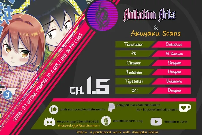 I’m getting married to a girl I hate in my class Chapter 1.5 page 1 - 