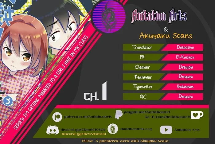 I’m getting married to a girl I hate in my class Chapter 1 page 1 - 
