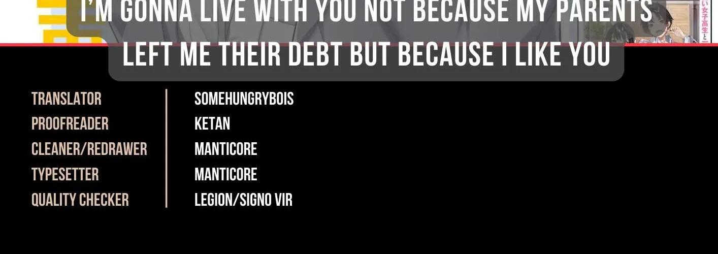 I’m Gonna Live with You Not Because My Parents Left Me Their Debt But Because I Like You Chapter 11 page 2 - 