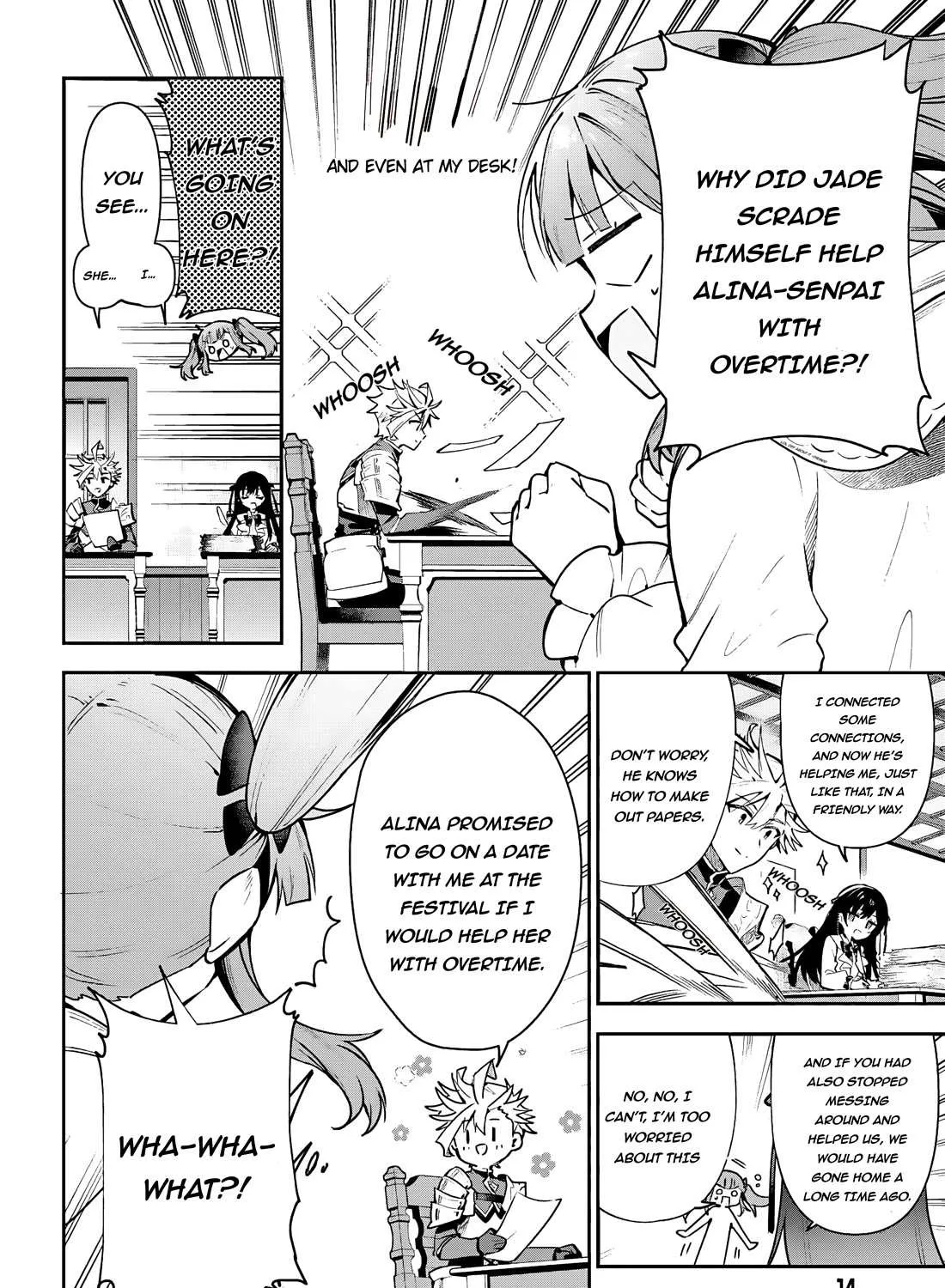 I’m the guild receptionist, but since I don’t want to work overtime, I think I’ll just solo the boss Chapter 28.1 page 14 - 