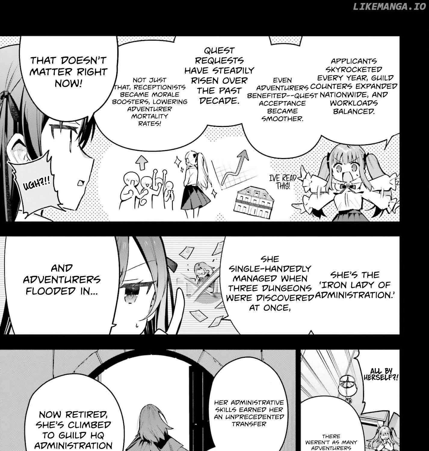 I’m the guild receptionist, but since I don’t want to work overtime, I think I’ll just solo the boss Chapter 41 page 25 - 