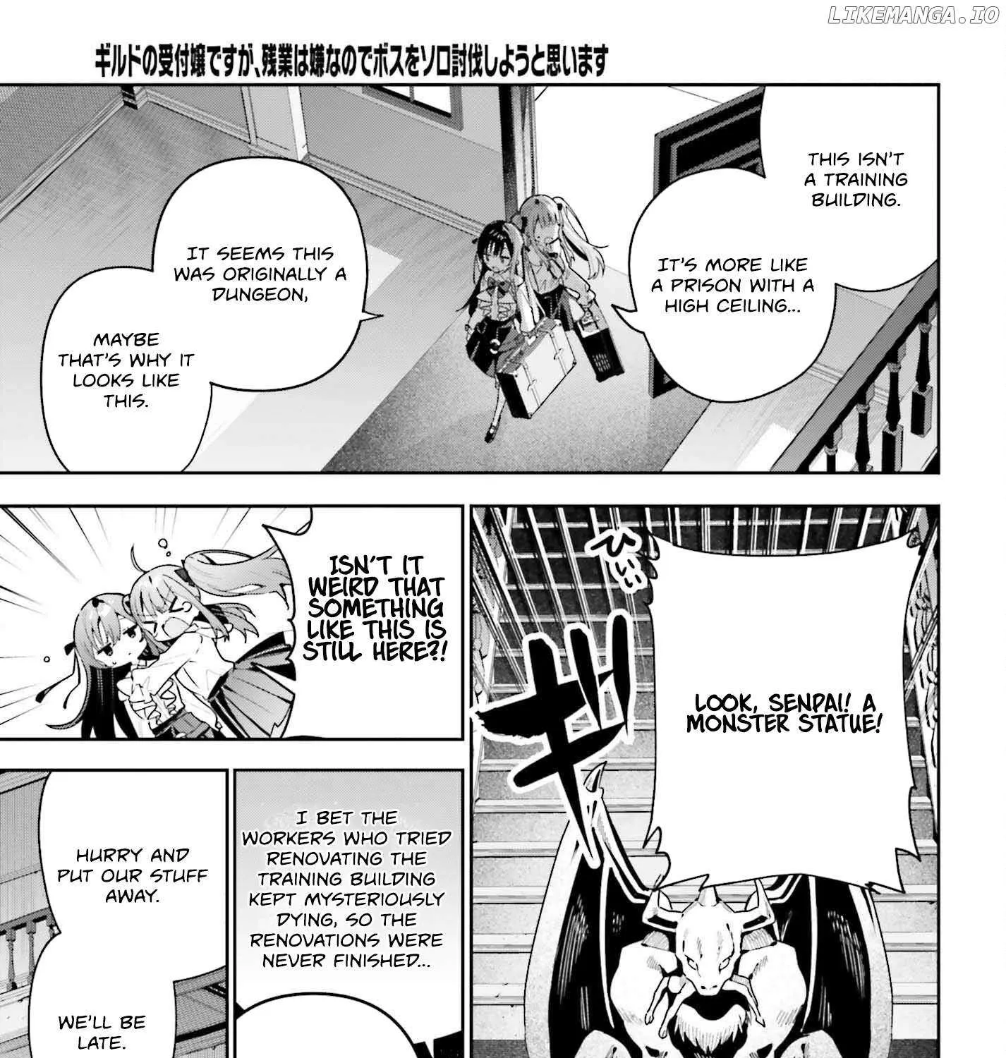 I’m the guild receptionist, but since I don’t want to work overtime, I think I’ll just solo the boss Chapter 42 page 7 - 