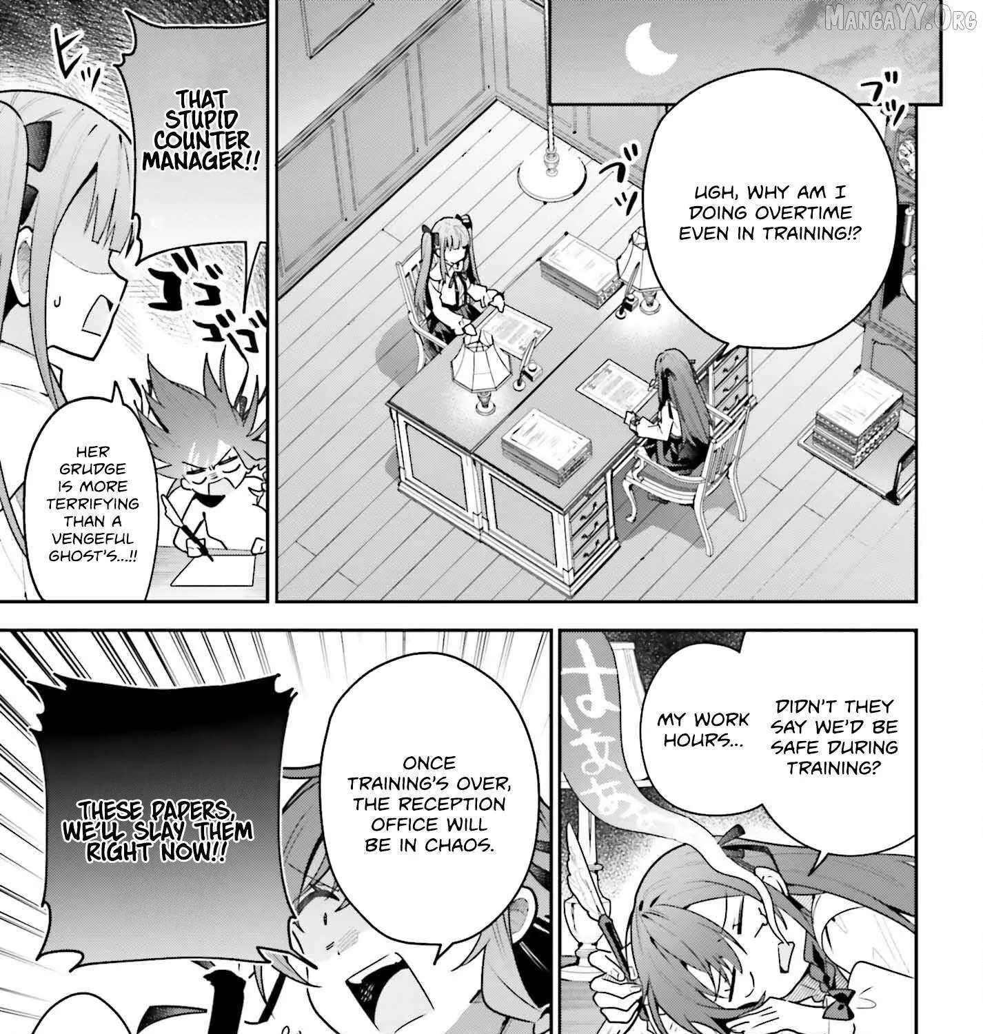 I’m the guild receptionist, but since I don’t want to work overtime, I think I’ll just solo the boss Chapter 45.1 page 22 - 