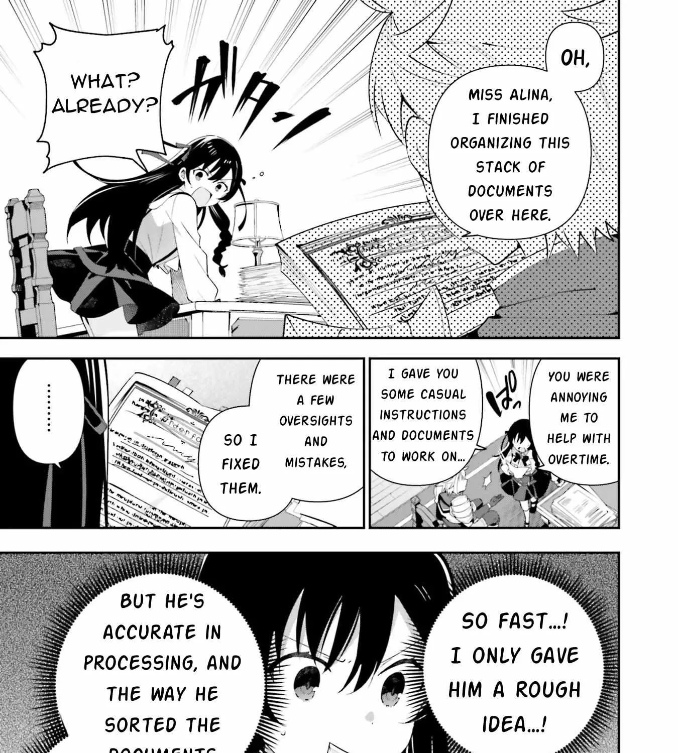 I’m the guild receptionist, but since I don’t want to work overtime, I think I’ll just solo the boss Chapter 7 page 21 - 