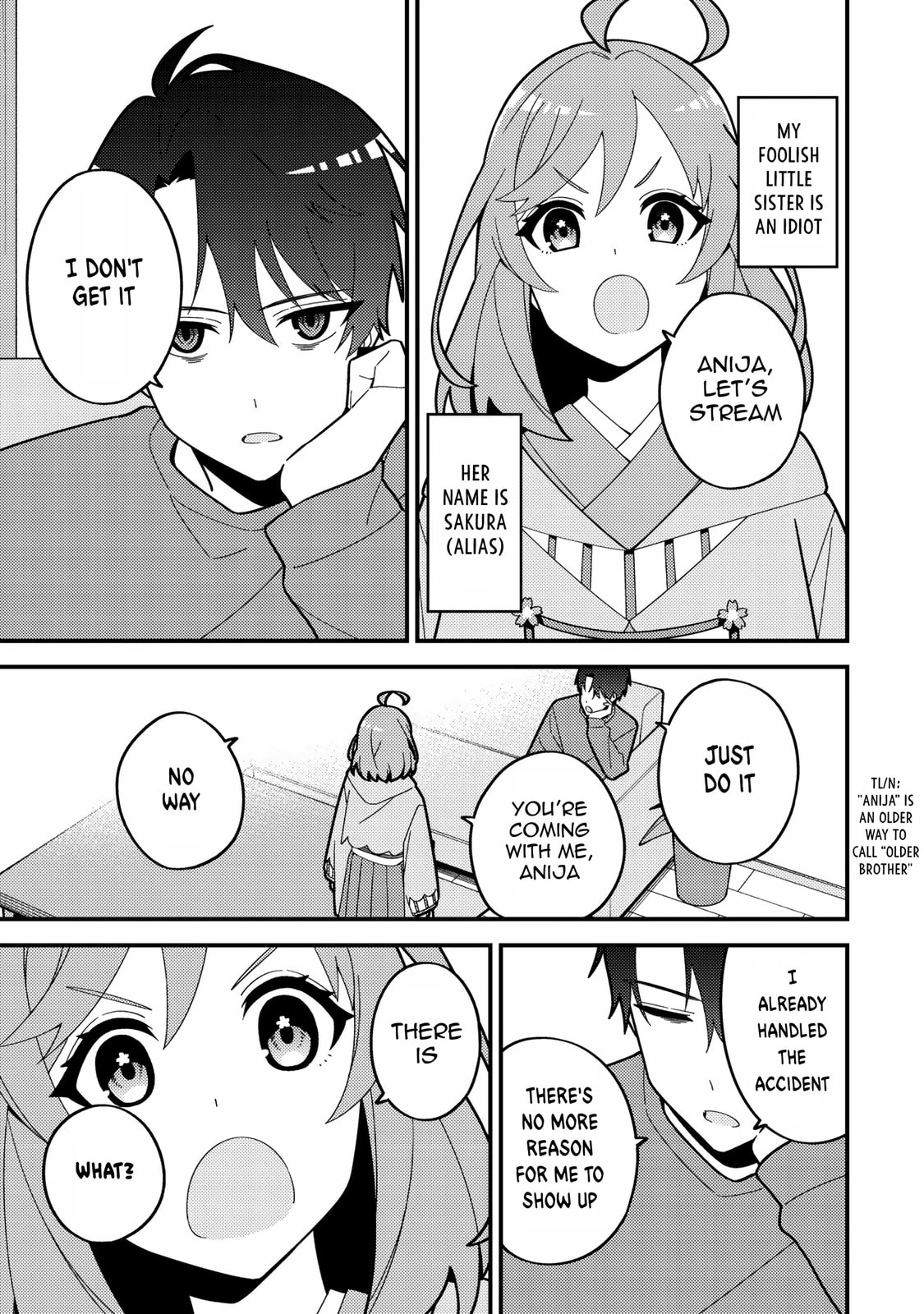 Imouto no Haishin ni Hairikondara VTuber Atsukai sareta Ken Chapter 2 page 1 - 