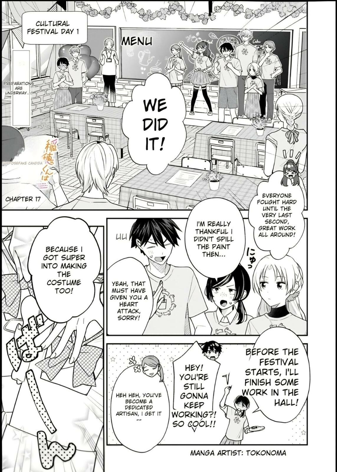 Inaho-kun wa Nise Kanojo no Hazu na no ni Chapter 17 page 1 - 