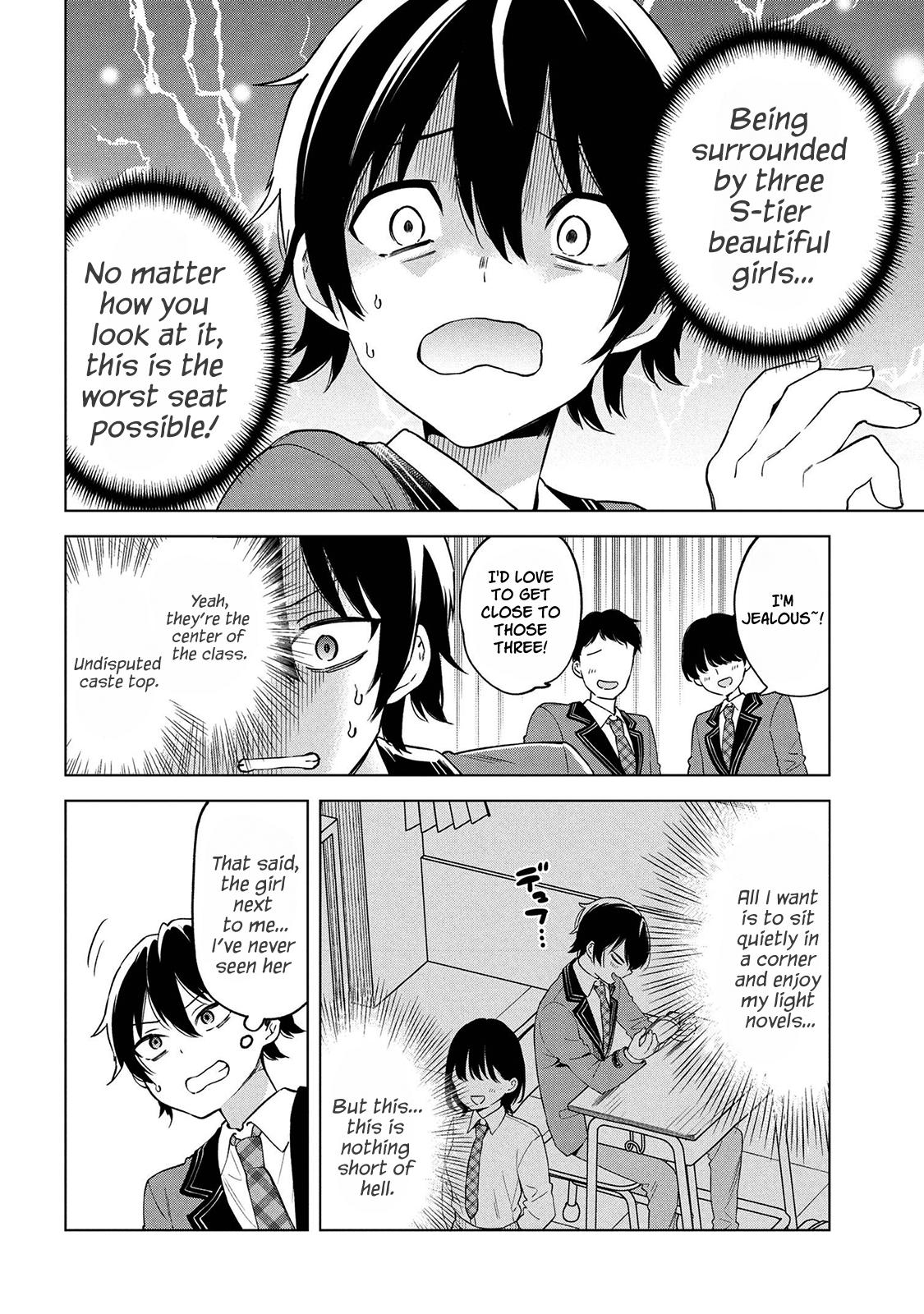 Inkya no Ore ga Sekigae de S-kyuu Bishoujo ni Kakomaretara Himitsu no Kankei ga Hajimatta Chapter 1 page 11 - 