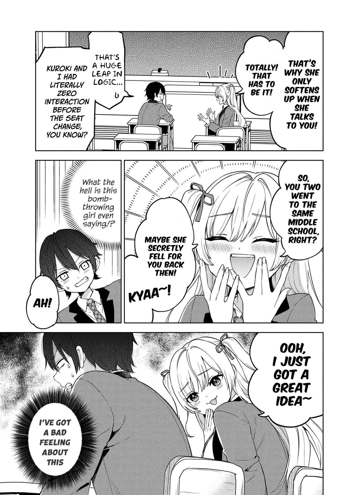 Inkya no Ore ga Sekigae de S-kyuu Bishoujo ni Kakomaretara Himitsu no Kankei ga Hajimatta Chapter 3 page 9 - 