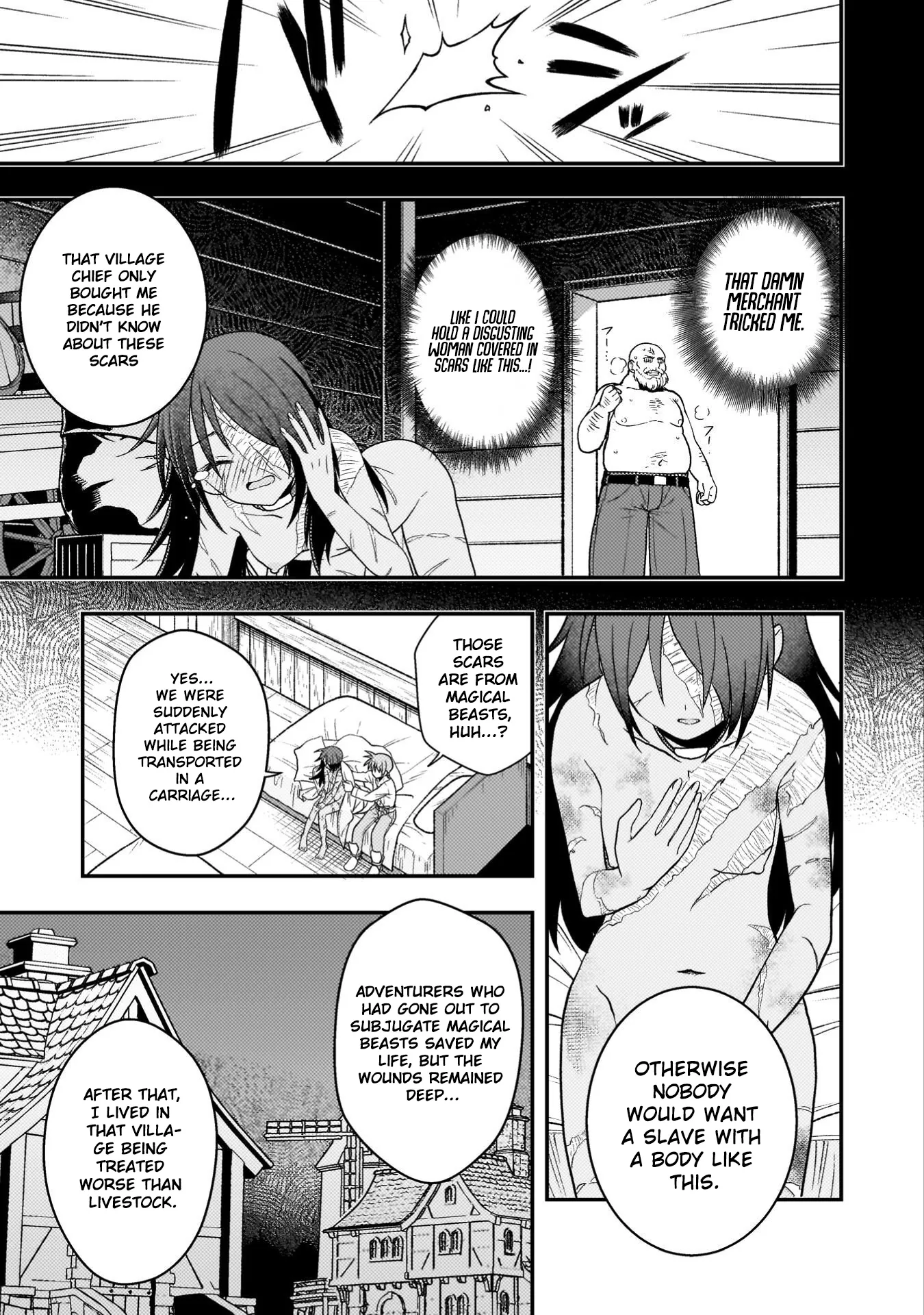Inochiwake no Boukensha ~Fukou Shoujo wo Sukuttara Zenryoku de Suuhai Sareta node Sekinin Torazaru wo Enai~ Chapter 2 page 4 - 