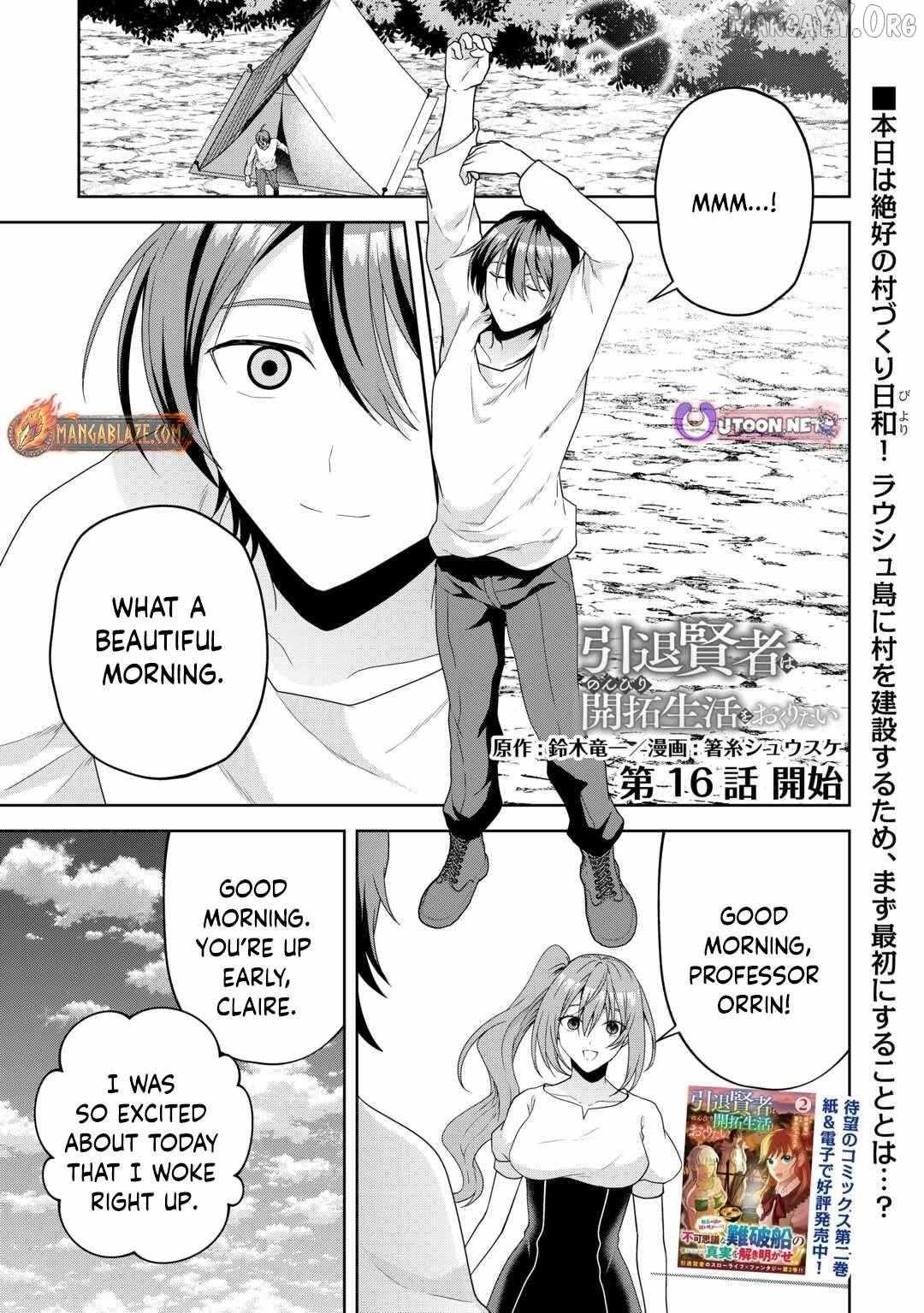 Intai Kenja wa Nonbiri Kaitaku Seikatsu wo Okuritai Chapter 16 page 3 - 