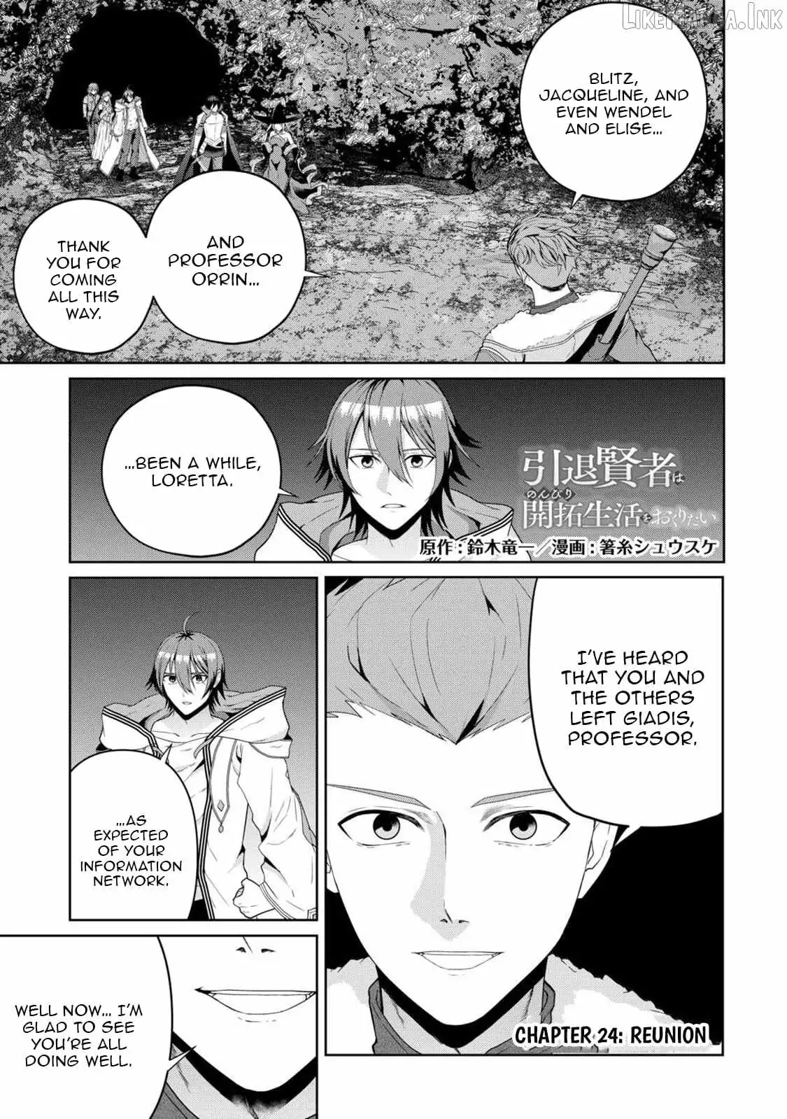 Intai Kenja wa Nonbiri Kaitaku Seikatsu wo Okuritai Chapter 24 page 1 - 