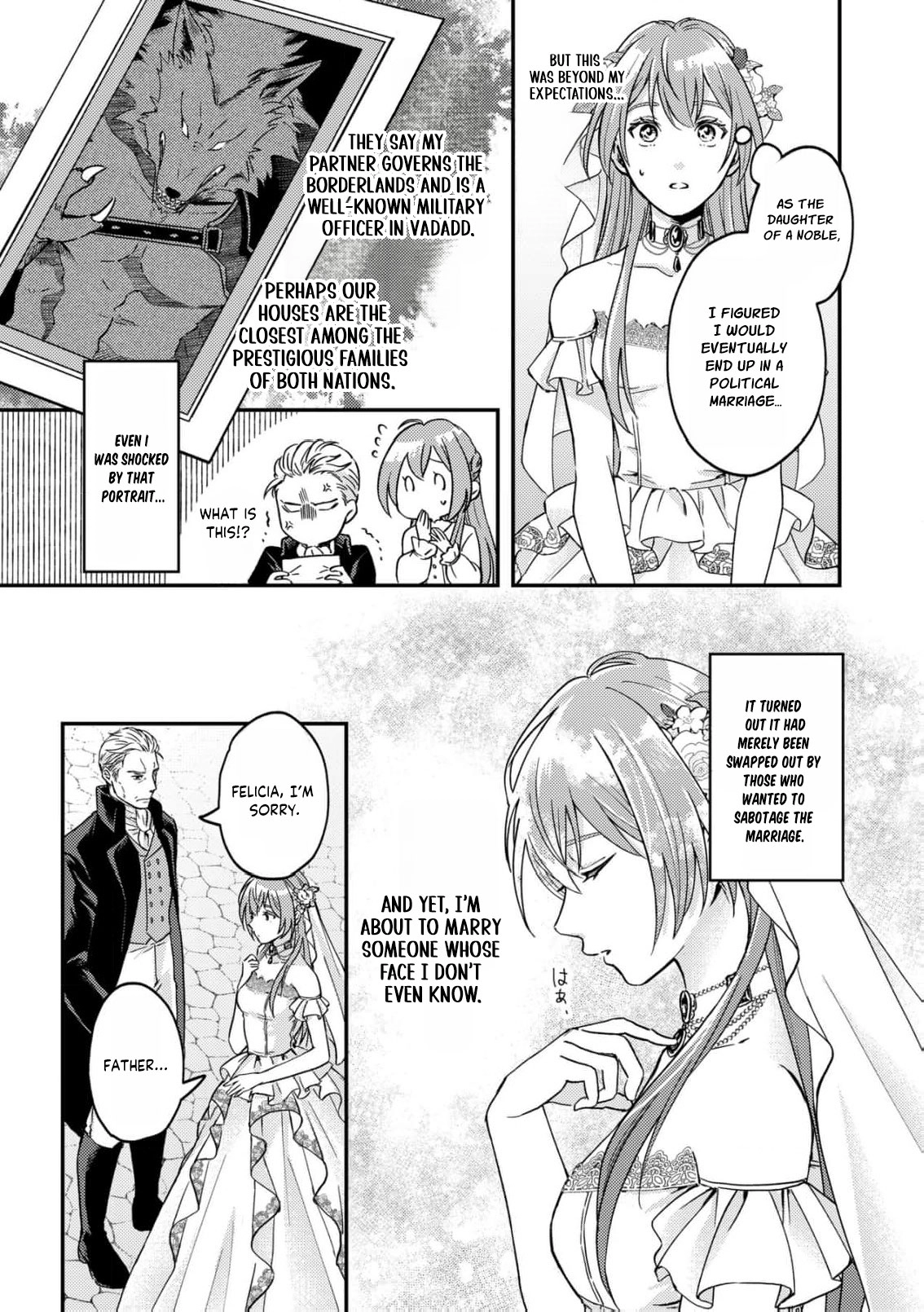 Ippiki Ookami no Hanayome - Kekkon Toujitsu ni "Kijo wo Aisenai" to Itteita Danna-sama no Yousu ga Okashii no desu ga Chapter 1 page 7 - 