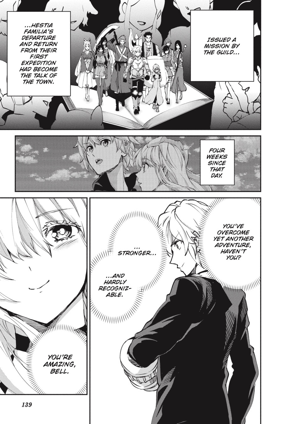 Is It Wrong to Try to Pick Up Girls in a Dungeon? On the Side: Sword Oratoria Chapter 0 page 139 - 