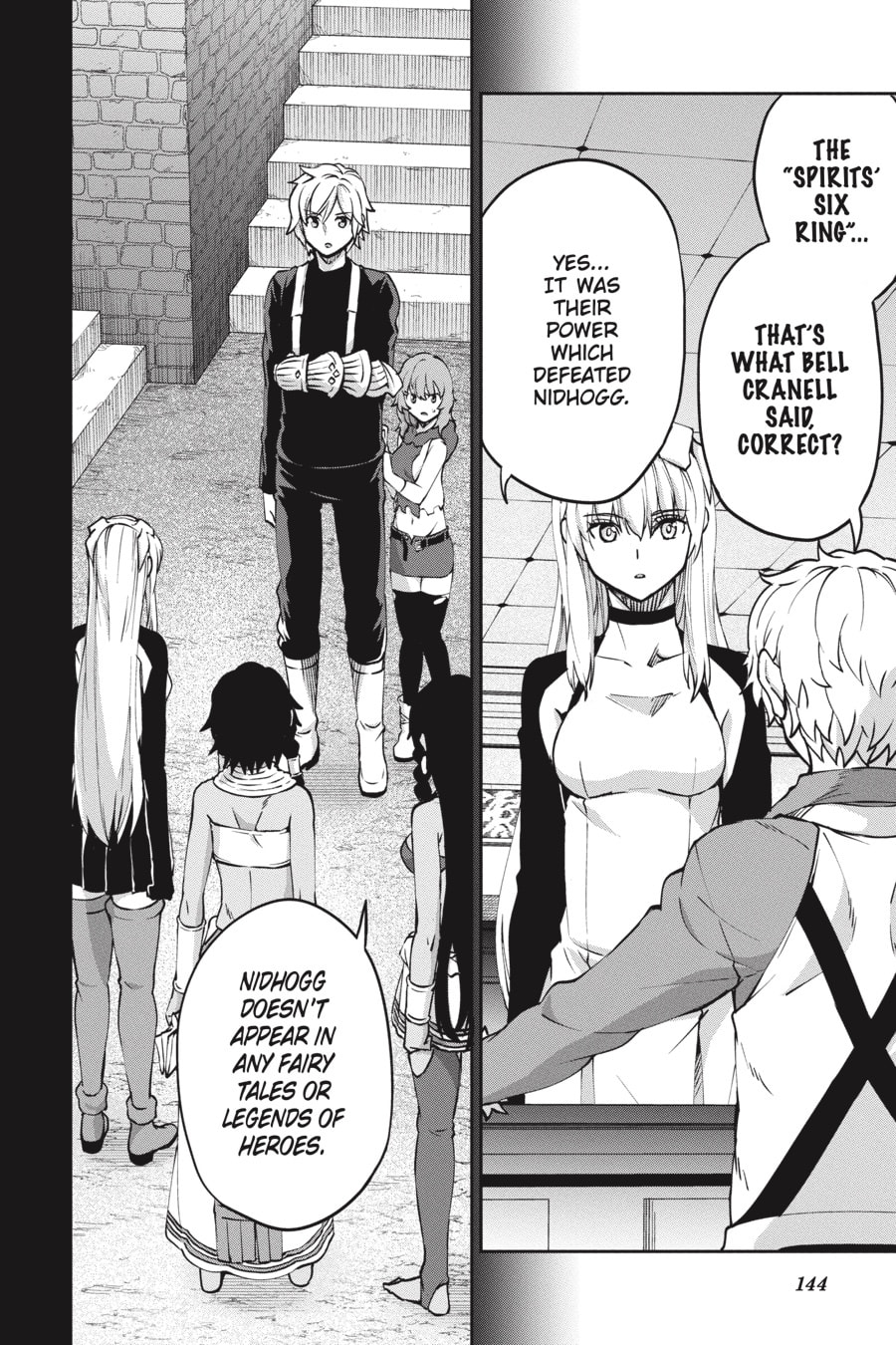 Is It Wrong to Try to Pick Up Girls in a Dungeon? On the Side: Sword Oratoria Chapter 0 page 144 - 