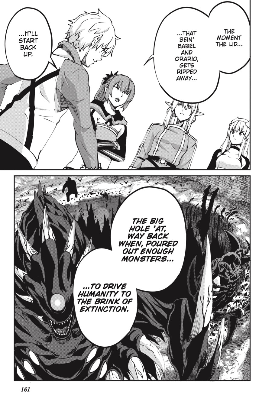 Is It Wrong to Try to Pick Up Girls in a Dungeon? On the Side: Sword Oratoria Chapter 0 page 160 - 