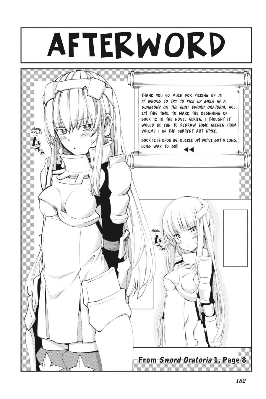 Is It Wrong to Try to Pick Up Girls in a Dungeon? On the Side: Sword Oratoria Chapter 0 page 180 - 