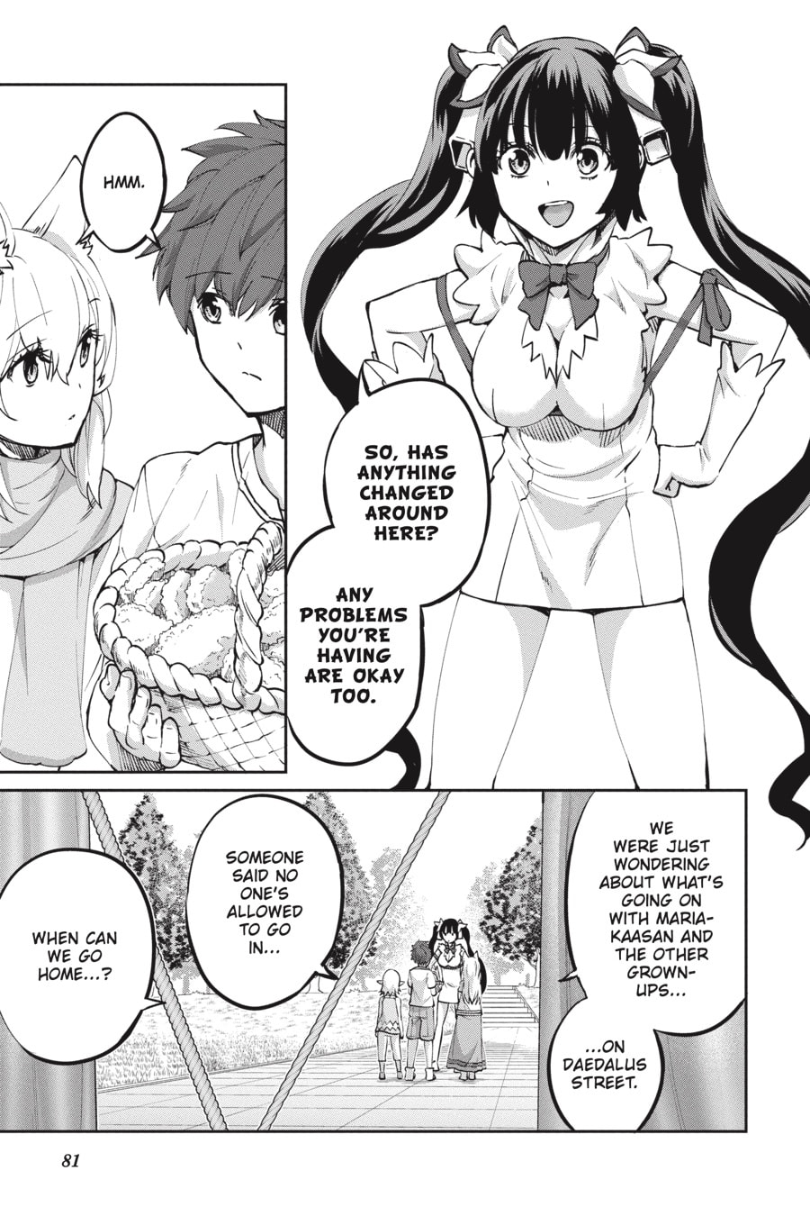 Is It Wrong to Try to Pick Up Girls in a Dungeon? On the Side: Sword Oratoria Chapter 0 page 82 - 