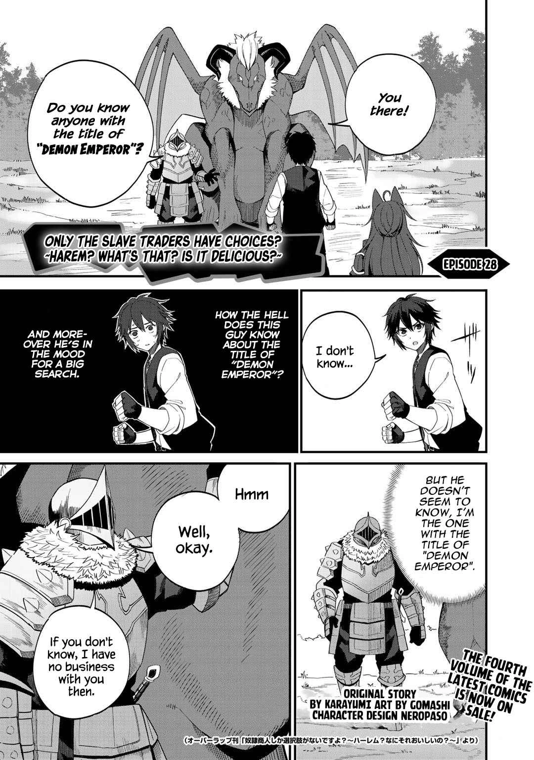 Is the Only Option a Slave Merchant?: Harem? What is that, is It Tasty Chapter 28 page 1 - 