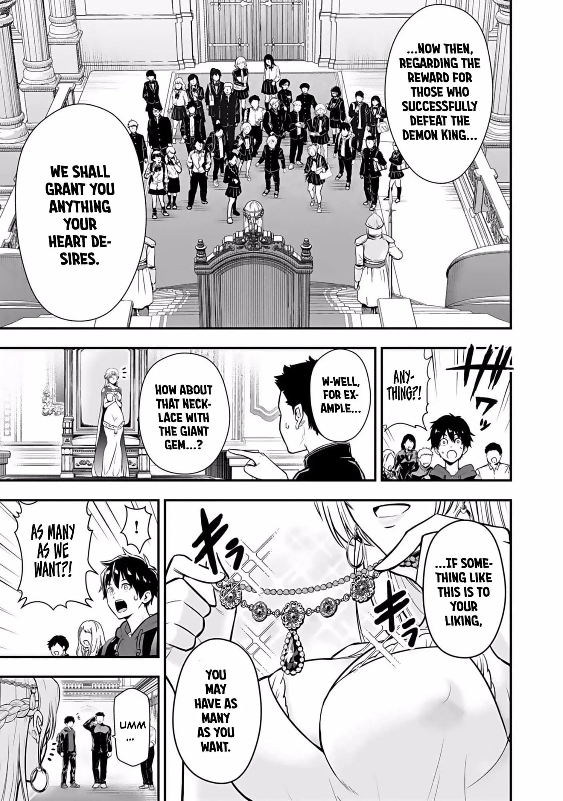 Isekai Class Shoukan saretara R1○ no Skill wo Kakutoku shita node ○ritai Houdai sasete Moraimasu! Chapter 1 page 8 - 