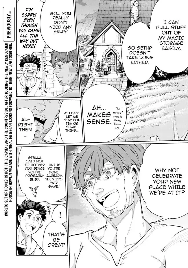 Isekai de Hajimeru ni Kyoten Seikatsu ~Kuukan Mahou de Outo to Inaka wo Ittari Kitari~ Chapter 13 page 2 - 