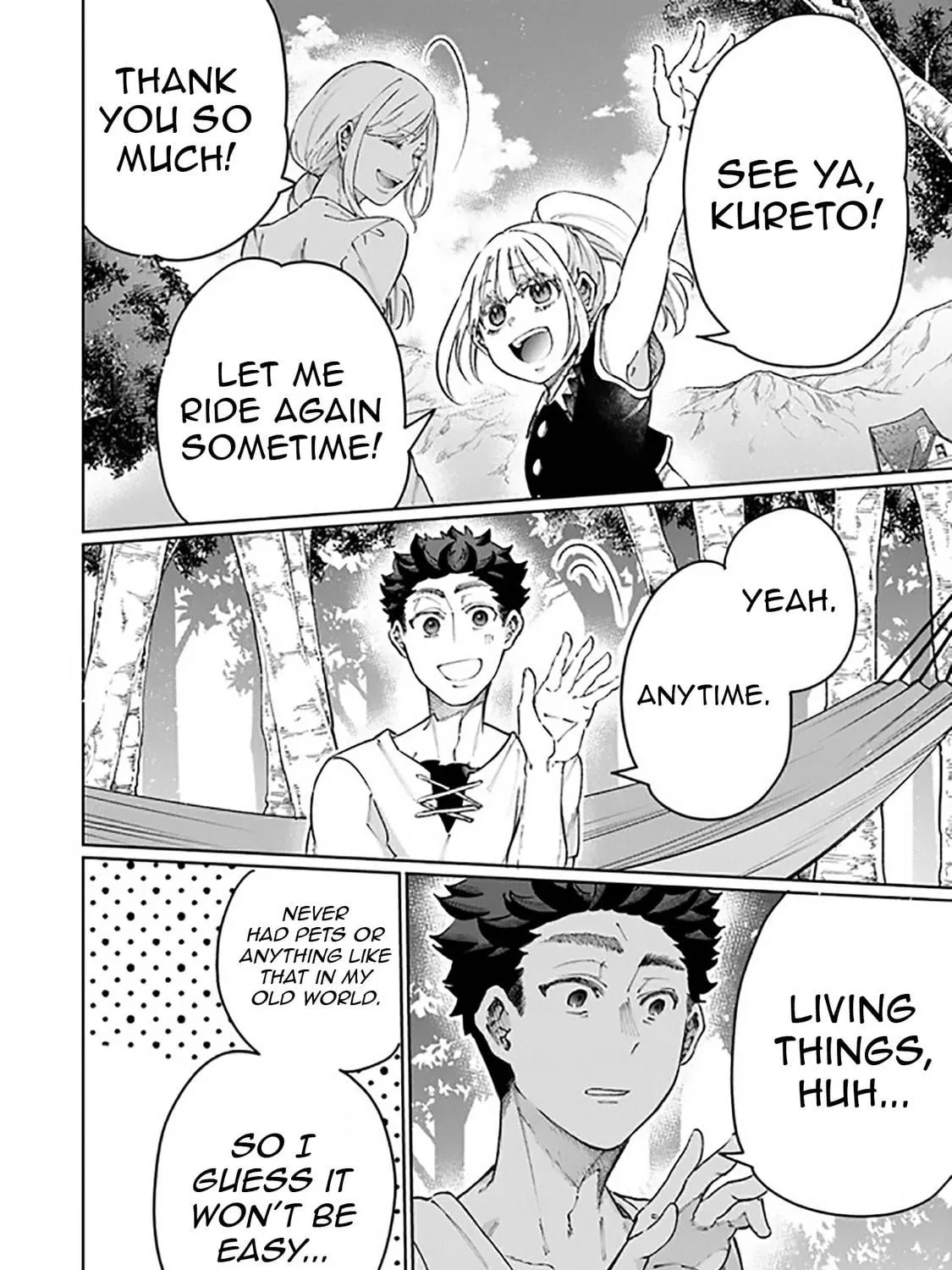 Isekai de Hajimeru ni Kyoten Seikatsu ~Kuukan Mahou de Outo to Inaka wo Ittari Kitari~ Chapter 14 page 47 - 