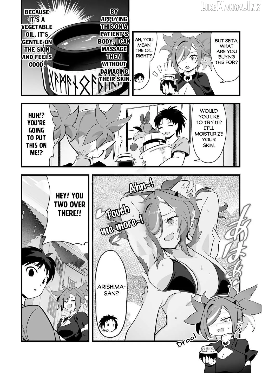 Isekai Harem Massage Kami no Shiatsu de Nayameru Monster Musume-tachi o Momihogusu! Chapter 3 page 3 - 