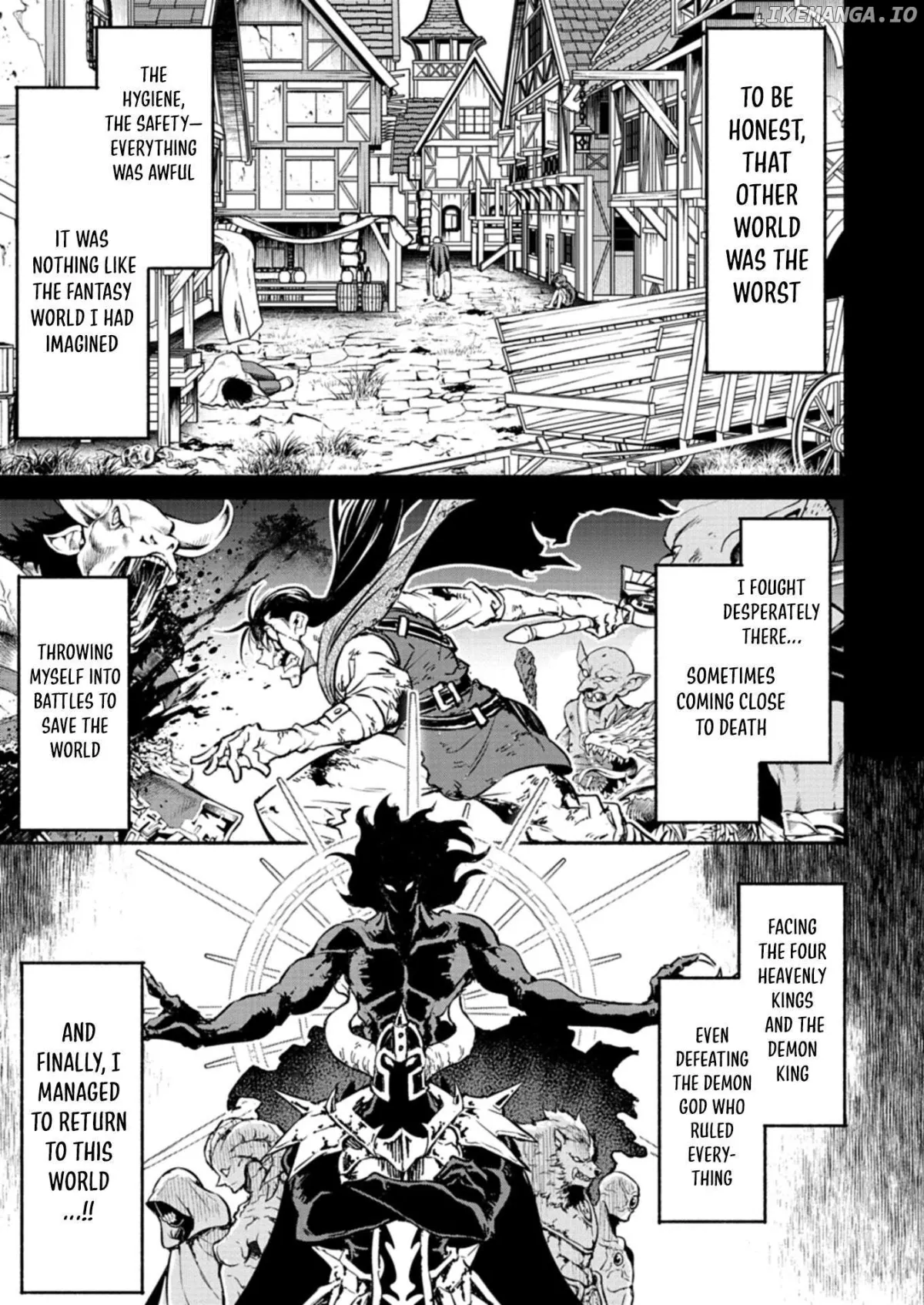 Isekai kara kikan shitara chikyuu mo kanari fantajiu deshita. Ato, makeheroin-domo kocchi minna. Chapter 1 page 13 - 