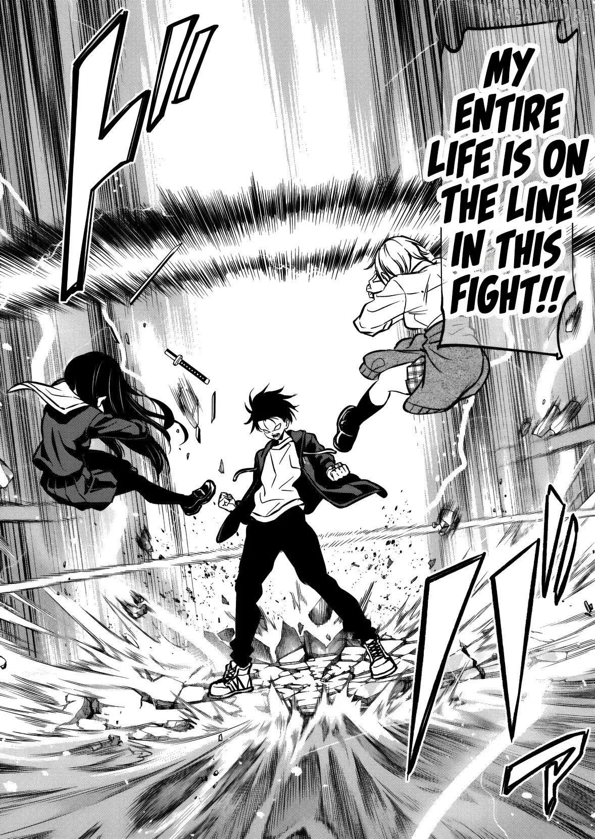 Isekai kara kikan shitara chikyuu mo kanari fantajiu deshita. Ato, makeheroin-domo kocchi minna. Chapter 11 page 17 - 