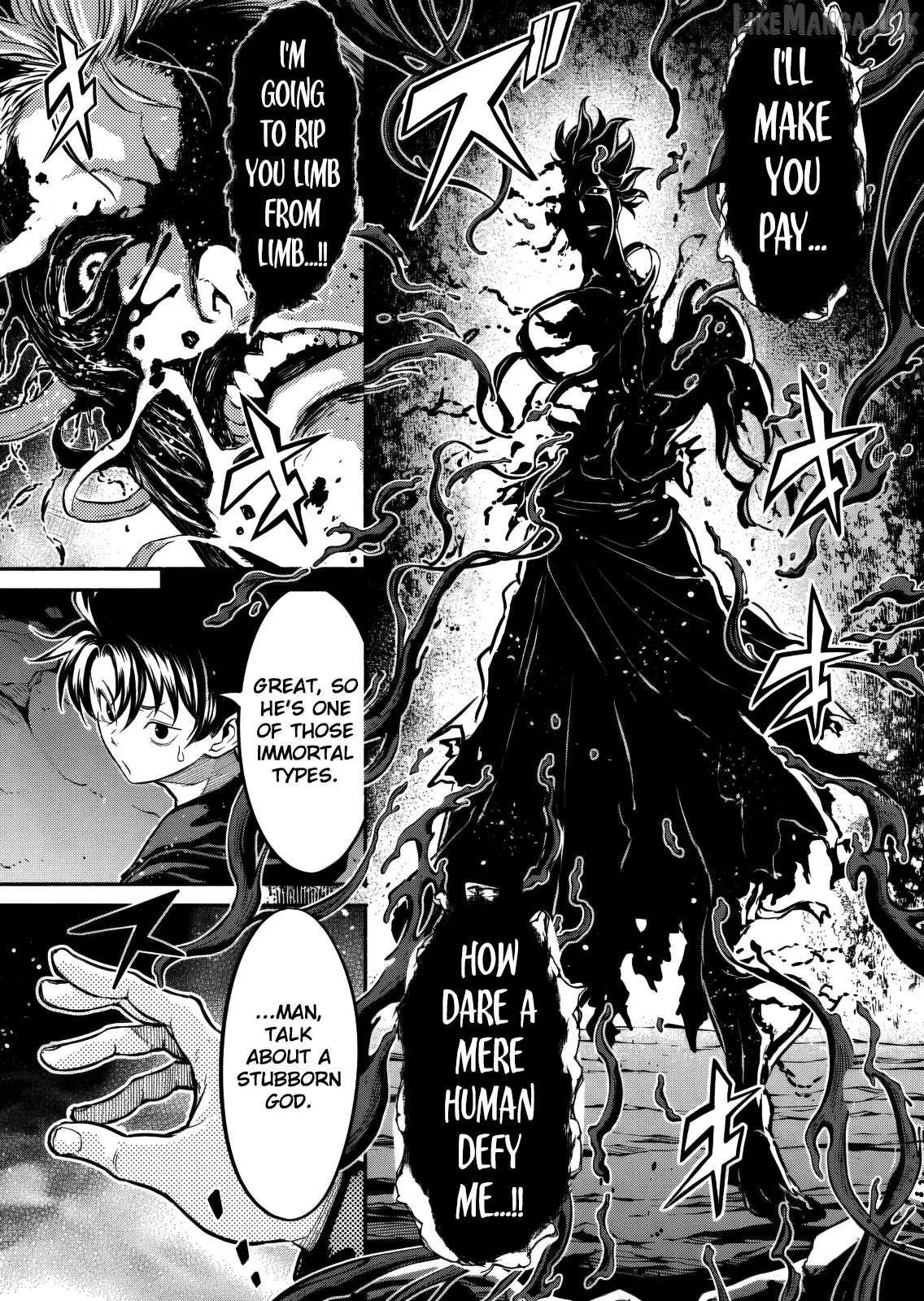 Isekai kara kikan shitara chikyuu mo kanari fantajiu deshita. Ato, makeheroin-domo kocchi minna. Chapter 13 page 14 - 