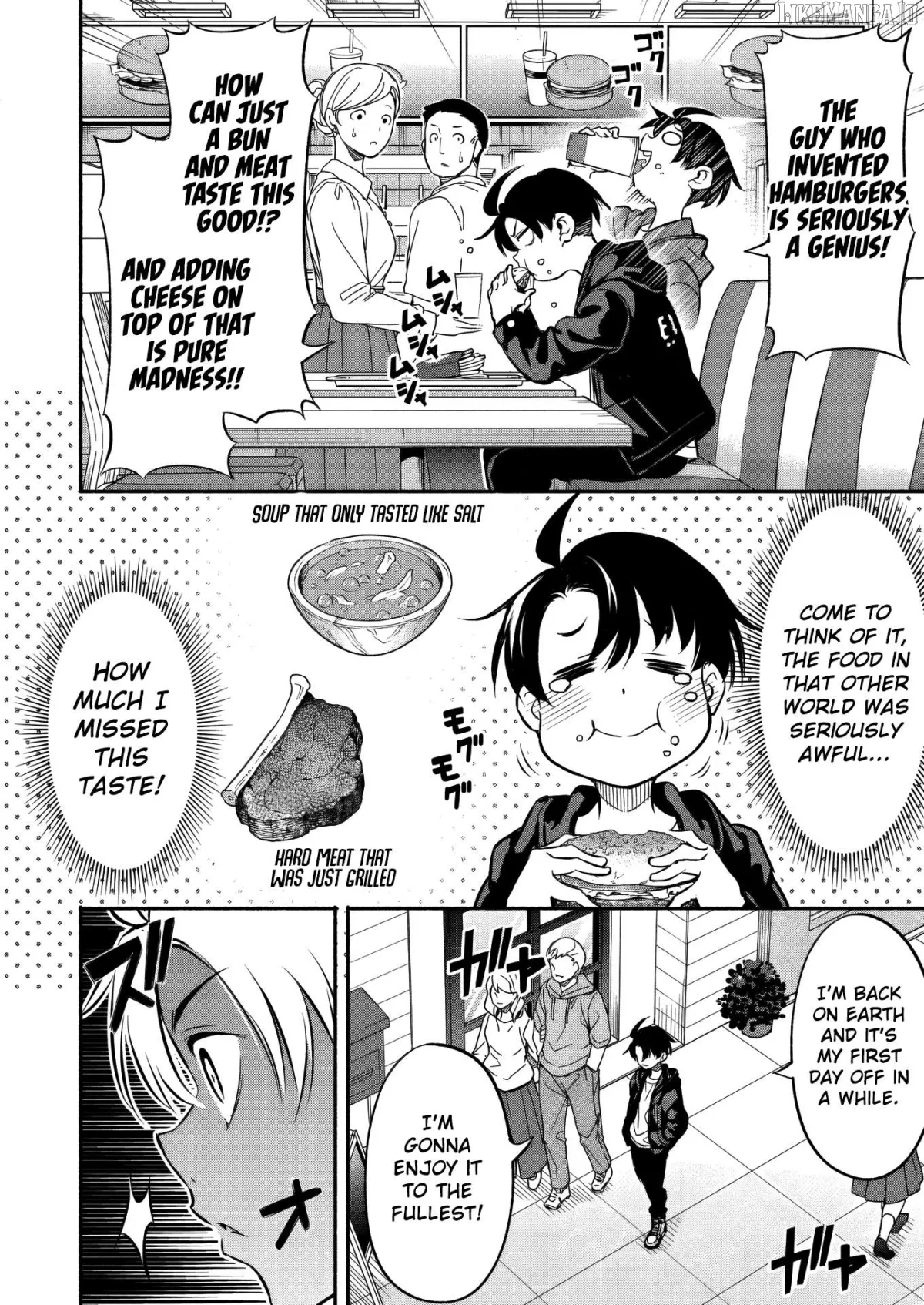 Isekai kara kikan shitara chikyuu mo kanari fantajiu deshita. Ato, makeheroin-domo kocchi minna. Chapter 5 page 3 - 
