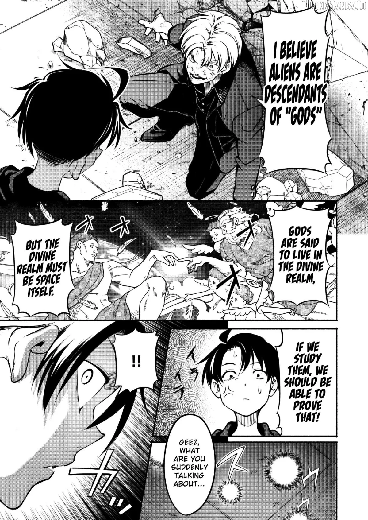 Isekai kara kikan shitara chikyuu mo kanari fantajiu deshita. Ato, makeheroin-domo kocchi minna. Chapter 5 page 34 - 